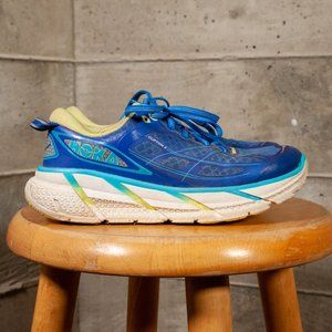 HOKA One One Clifton 2 in Blue and Green--Well Loved